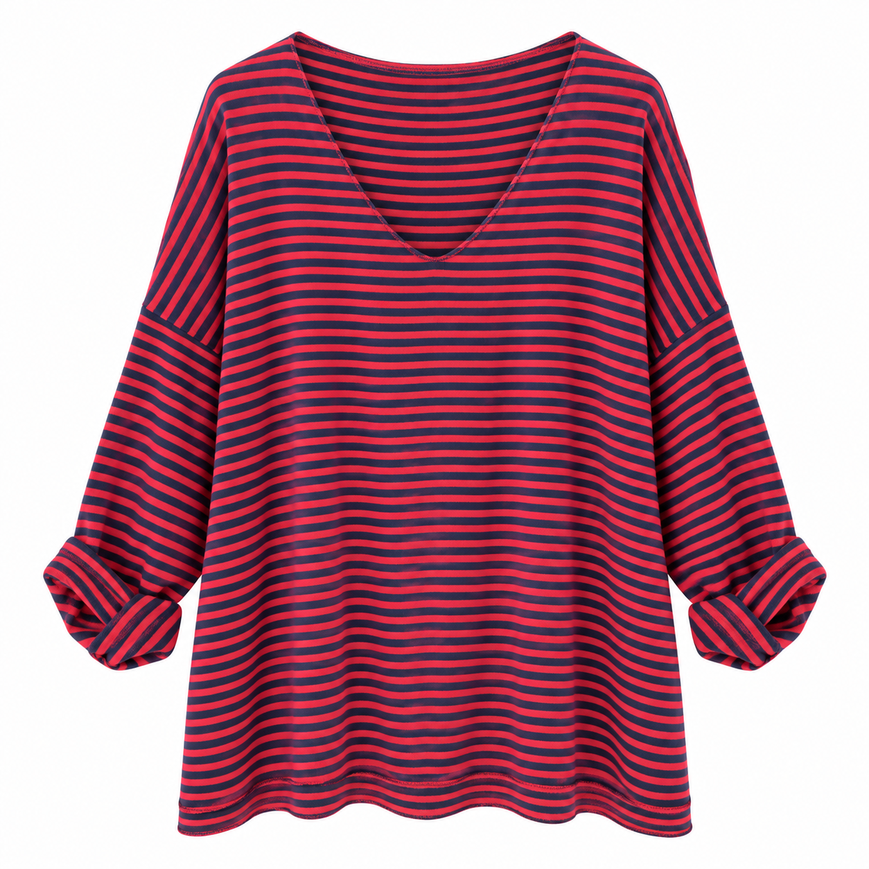Camiseta rayas escote redondo - Imagen 7