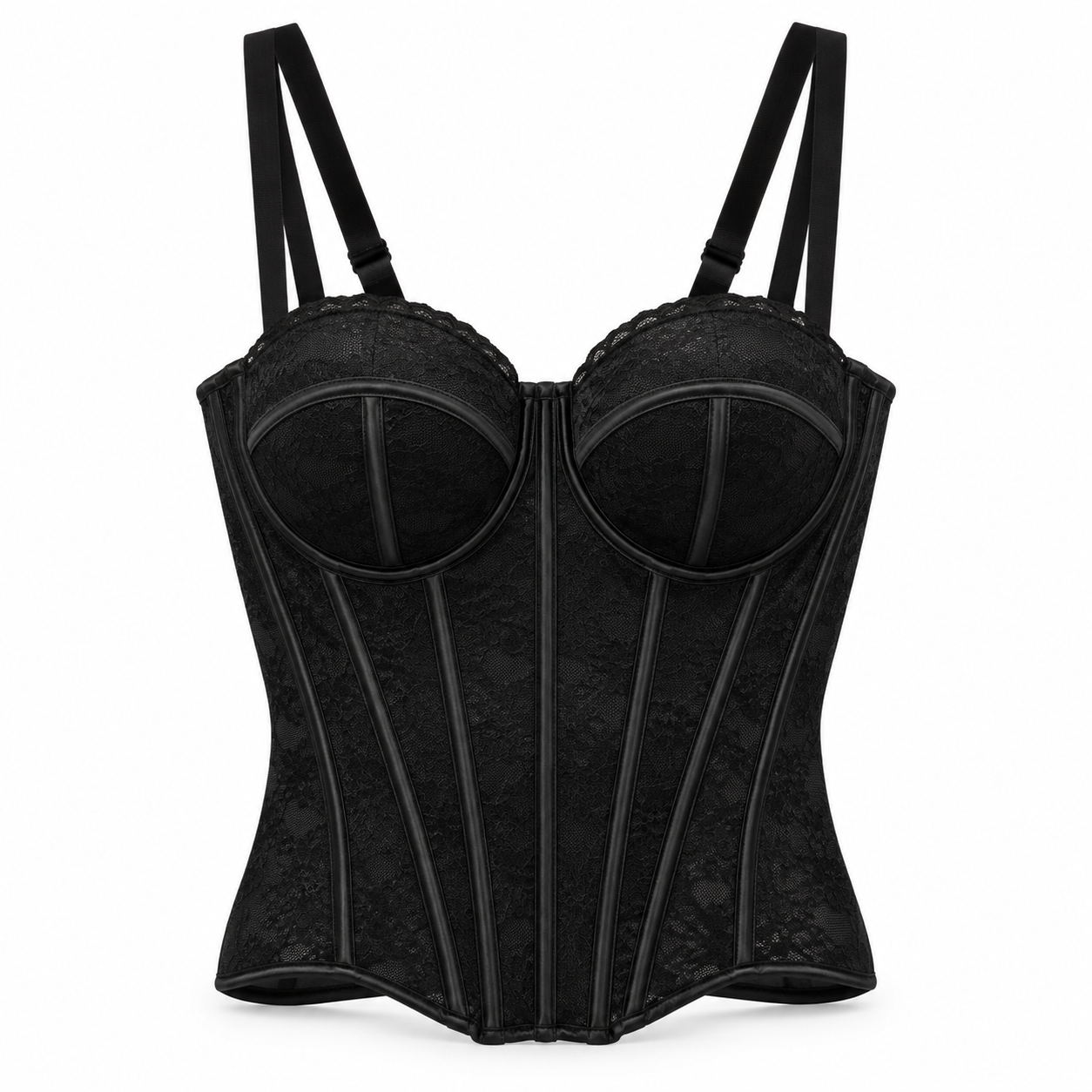 Corset floral - Negro T.P