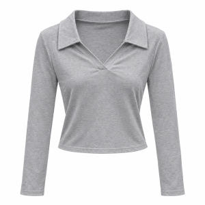 Top polo -  Gris