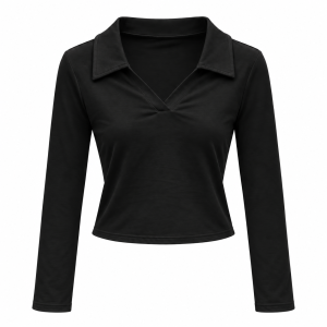 Top polo - Negro