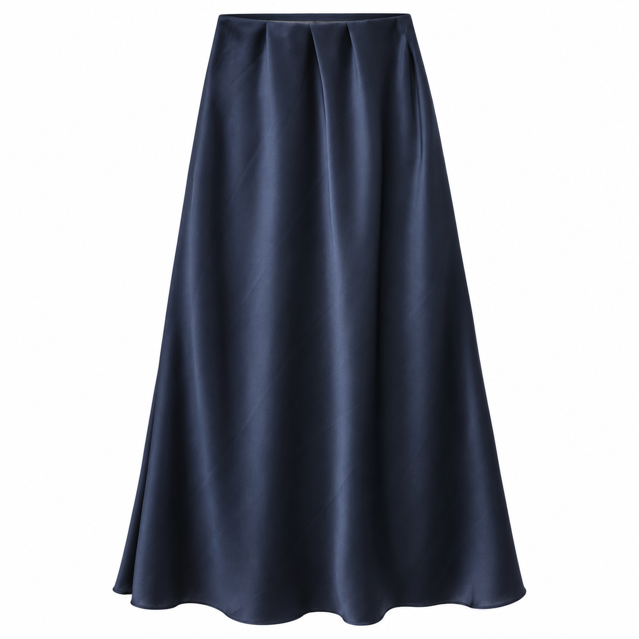 Falda satinada Sara - Azul marino - Imagen 2