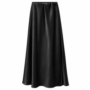 Alternative view of Falda satinada Sara - Negro