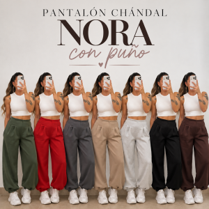Pantalón chándal Nora con puño- versión bajitas