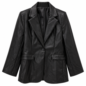 Alternative view of Blazer polipiel - Negra
