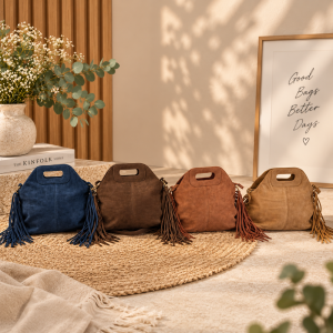 Bolso asa flecos