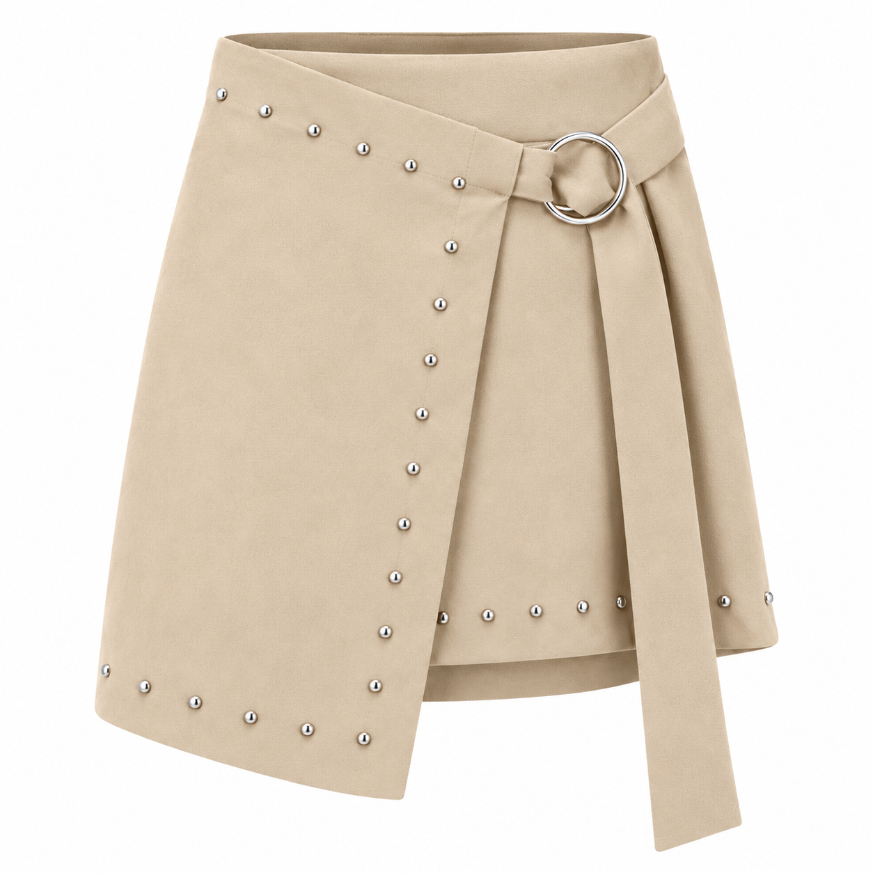 Falda tachuela antelina I Beige - Imagen 2