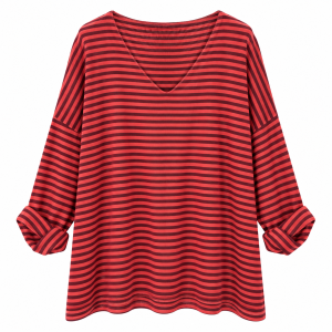 Camiseta rayas escote redondo - Imagen 4