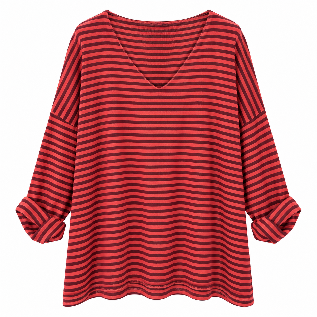 Camiseta rayas escote redondo - Imagen 4