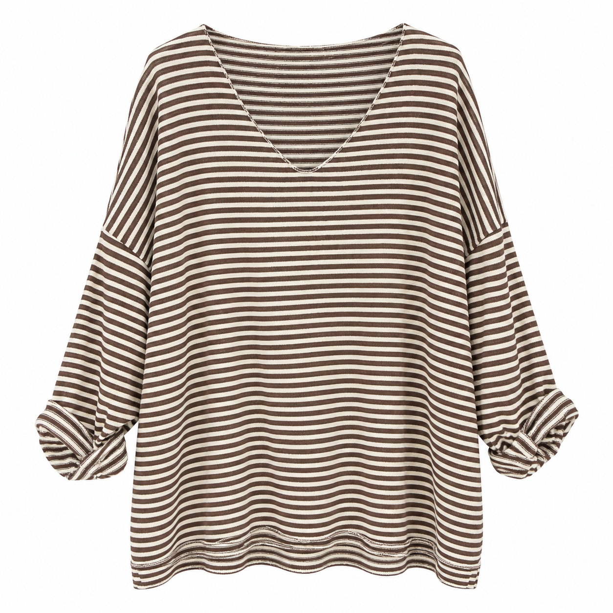 Camiseta rayas escote redondo - Imagen 2