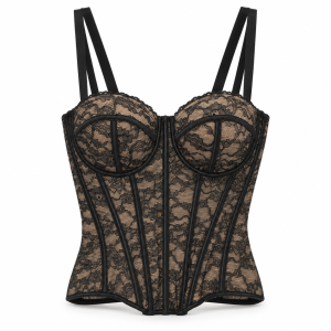 Corset floral - Beige y negro  T.P