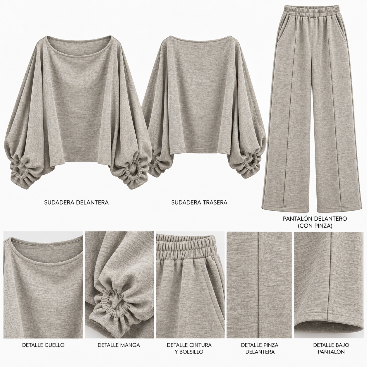 Conjunto murciélago - Taupe - Imagen 2