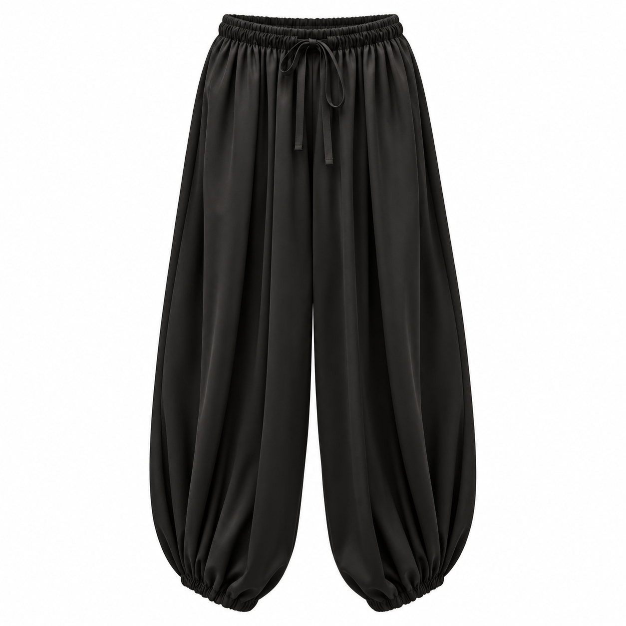 Pantalón puño raso - Negro - Imagen 2