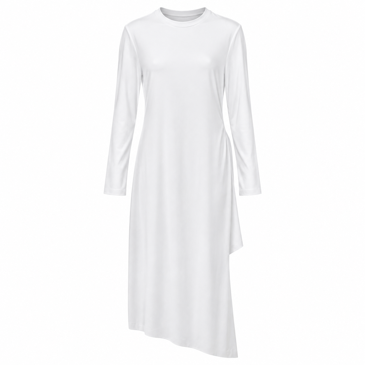 Camiseta asimétrica manga larga - Blanca