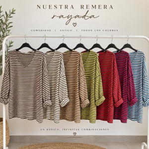 Camiseta rayas escote redondo