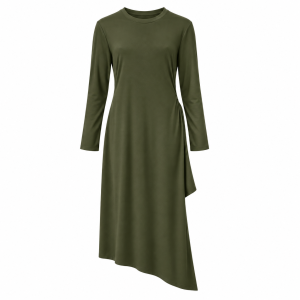 Camiseta asimétrica manga larga - Verde militar PREVENTA - Imagen 4