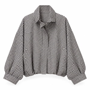 Alternative view of Chaqueta bomber cuadros - Negro