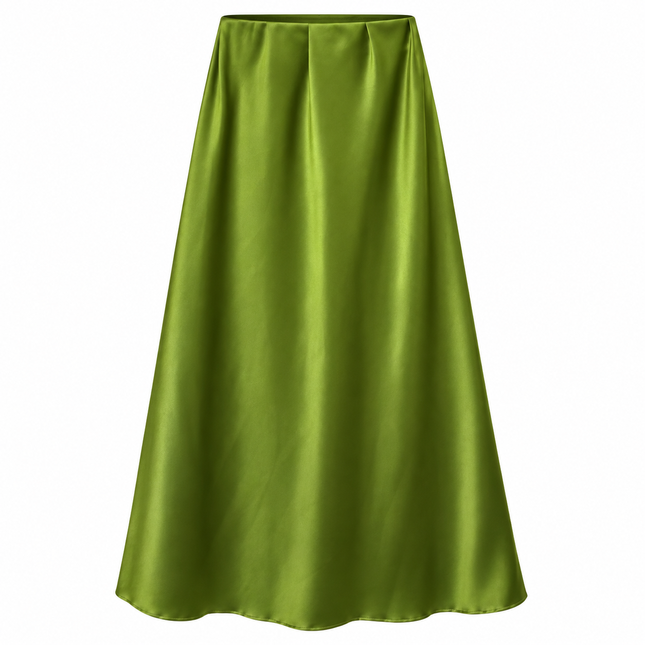 Falda satinada Sara - Verde manzana - Imagen 2