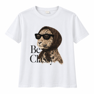 Alternative view of Camiseta estampada blanca - Be classy chocolate
