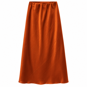 Alternative view of Falda satinada Sara - Naranja