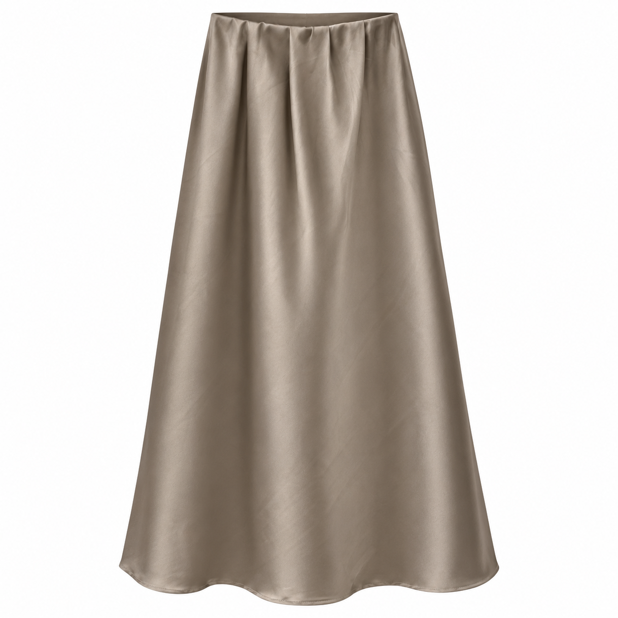 Falda satinada Sara - Taupe - Imagen 2
