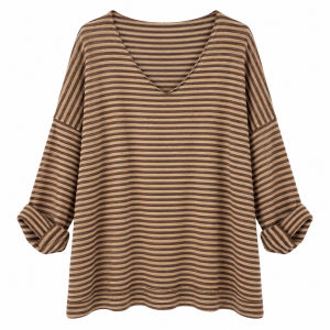 Camiseta rayas escote redondo - Imagen 5