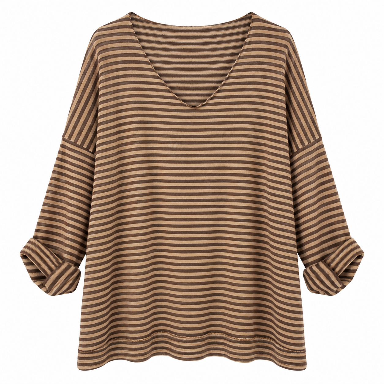 Camiseta rayas escote redondo - Imagen 5
