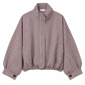 Alternative view of Chaqueta bomber cuadros - Burdeos