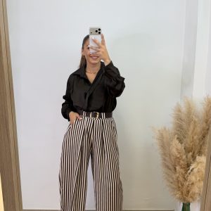 Pantalón Noemi -  Rayas chocolate - Imagen 7