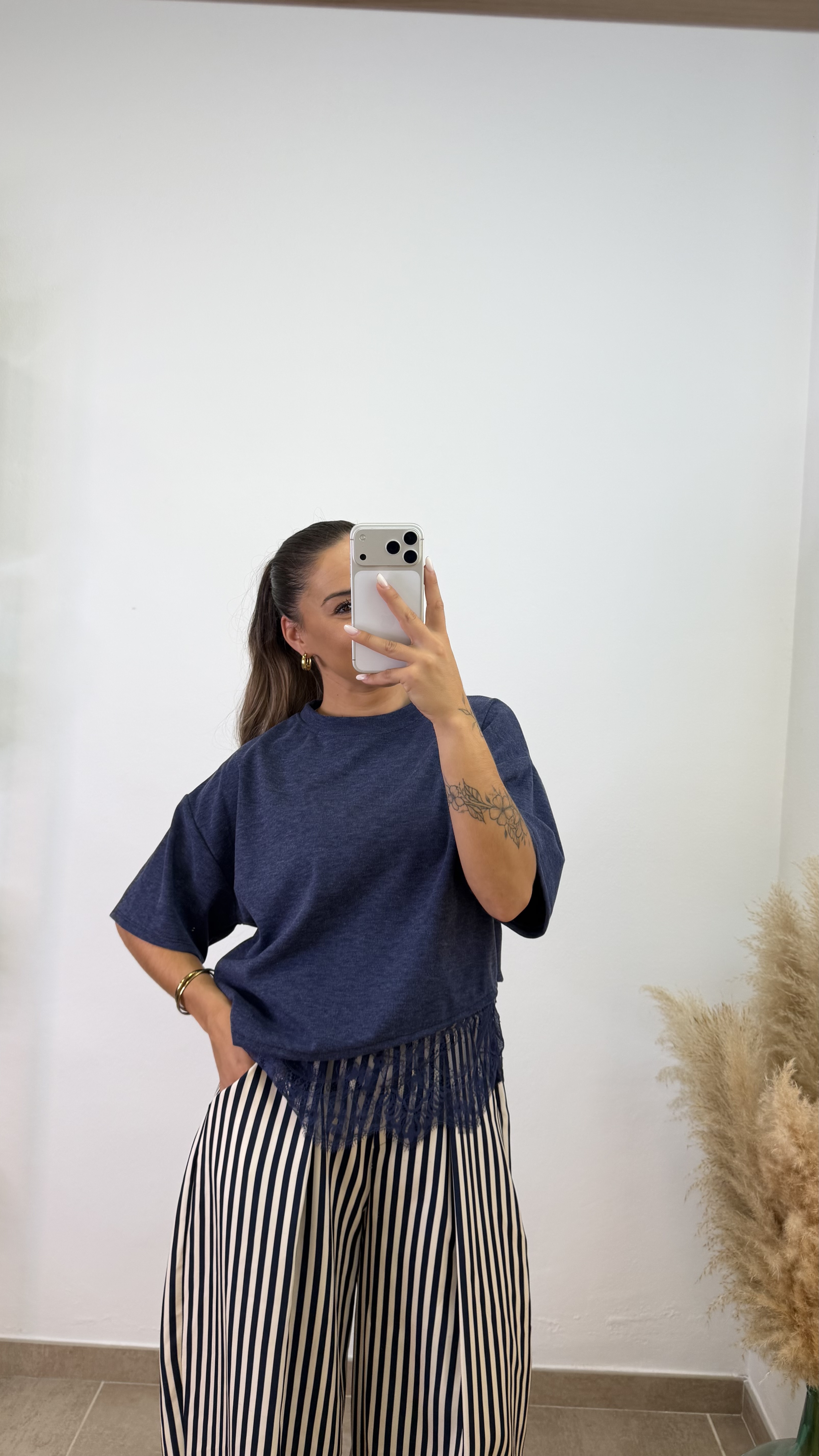 Pantalón Noemi - Rayas azul marino - Imagen 4