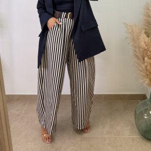 Pantalón Noemi -  Rayas azul marino