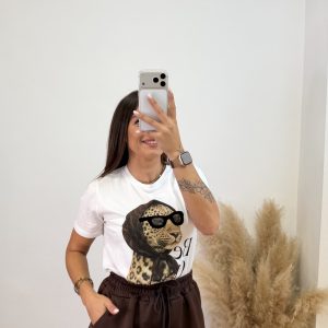 Camiseta estampada blanca - Be classy chocolate - Imagen 4