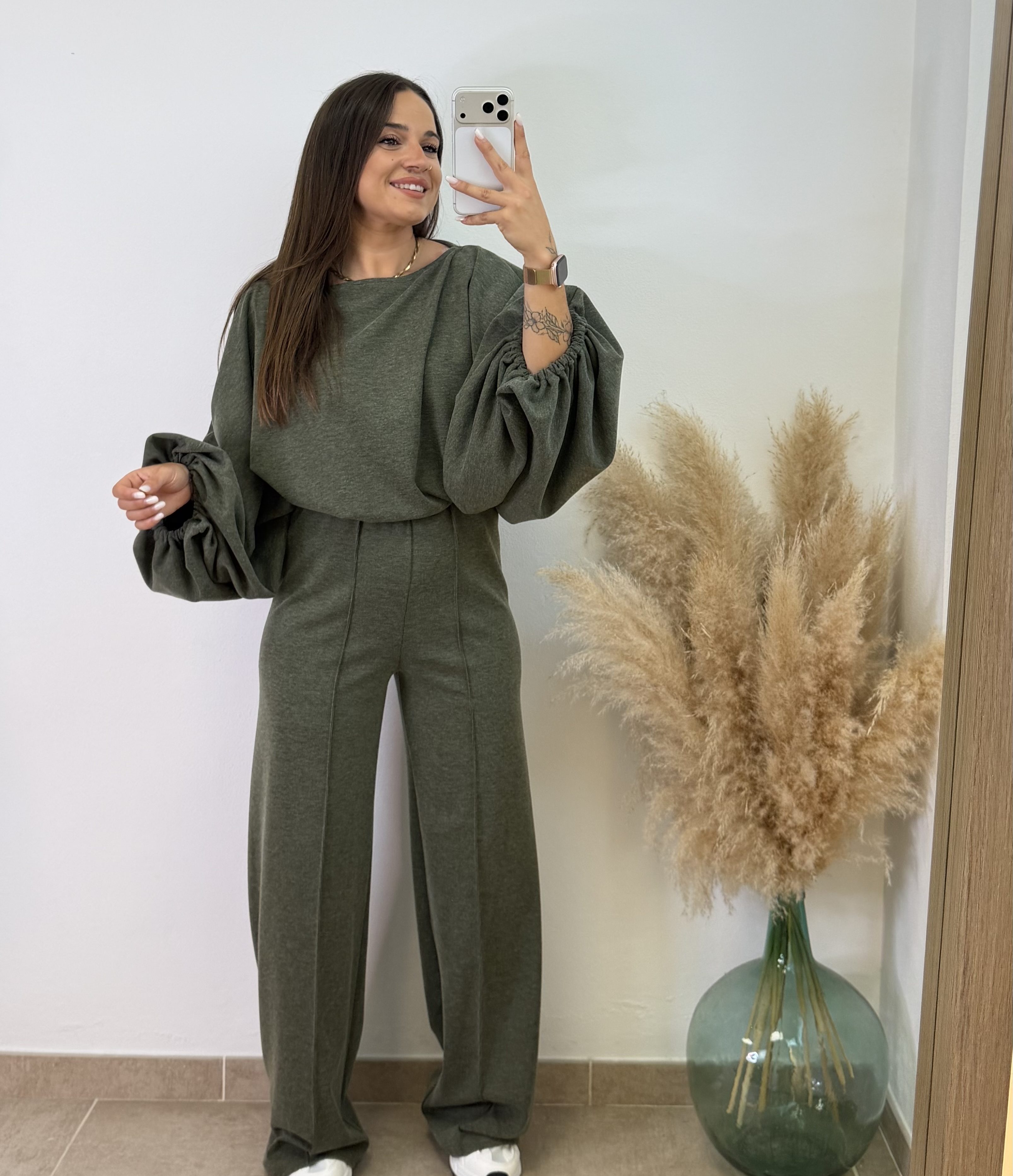Conjunto murciélago - Verde militar