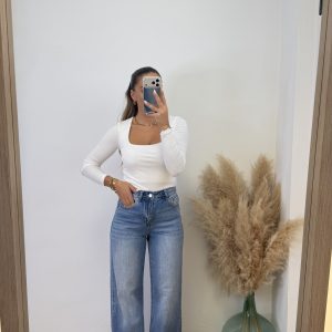 Pantalón vaquero wide leg farfallina - Imagen 2