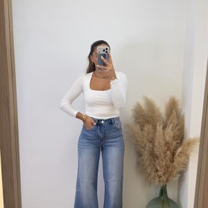 Pantalón vaquero wide leg farfallina - Imagen 4