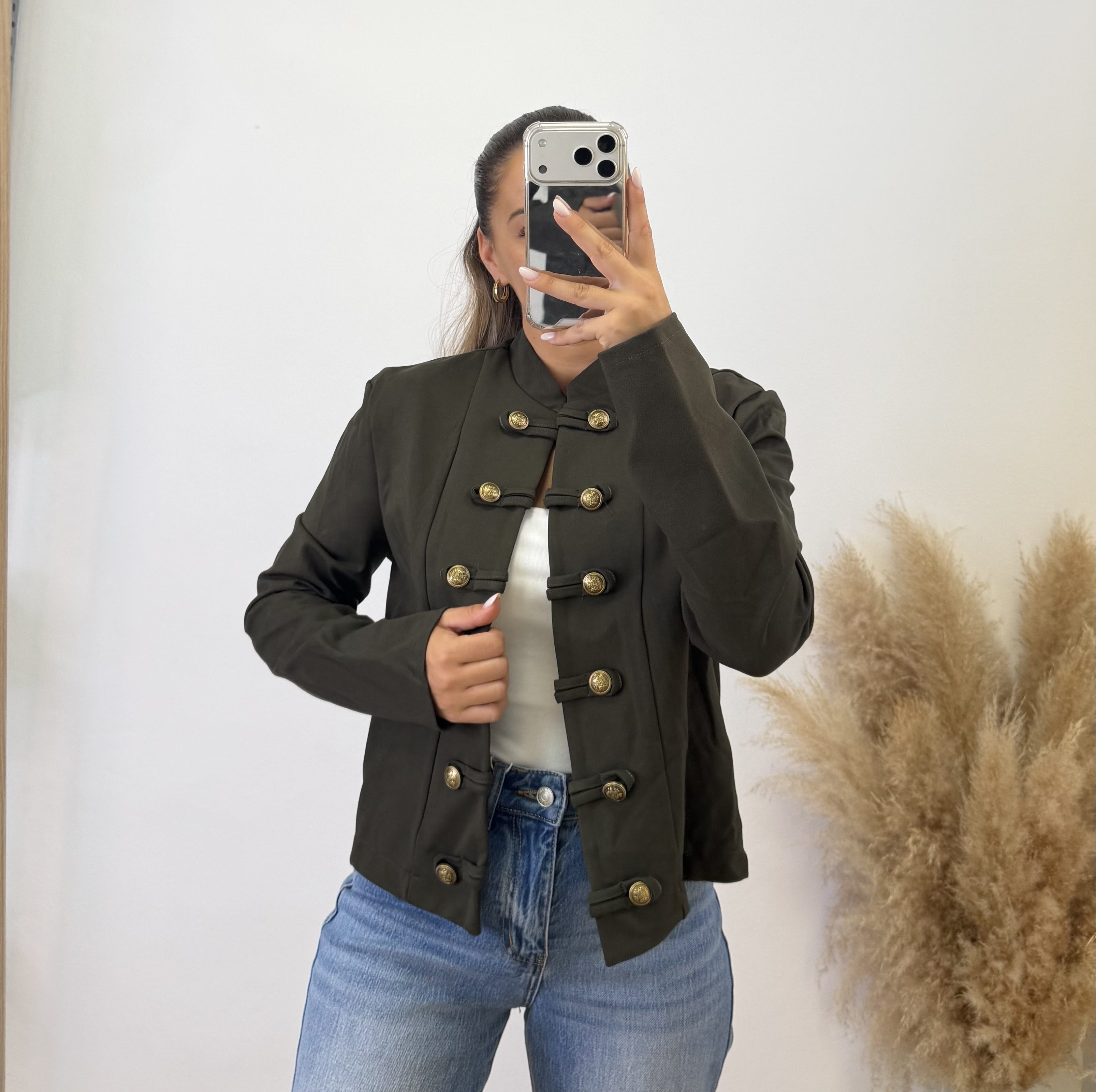 Chaqueta Napoleón I Verde militar