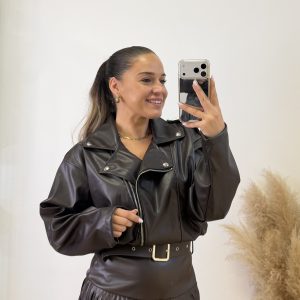 Chaqueta polipiel sheila I Chocolate