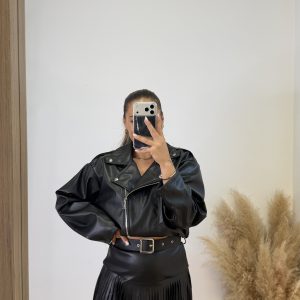 Chaqueta polipiel sheila I Negro - Imagen 5