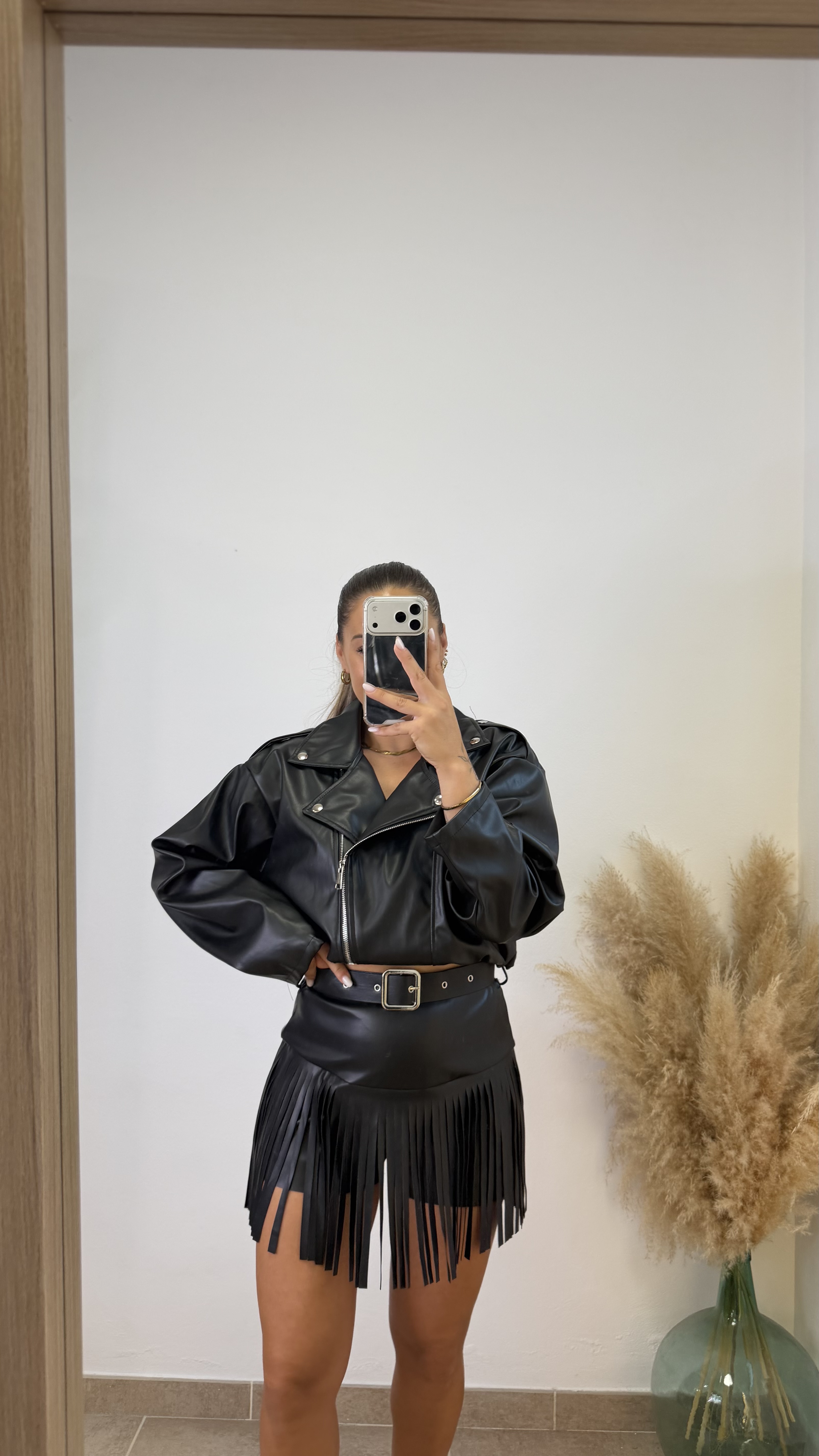 Chaqueta polipiel sheila I Negro - Imagen 5