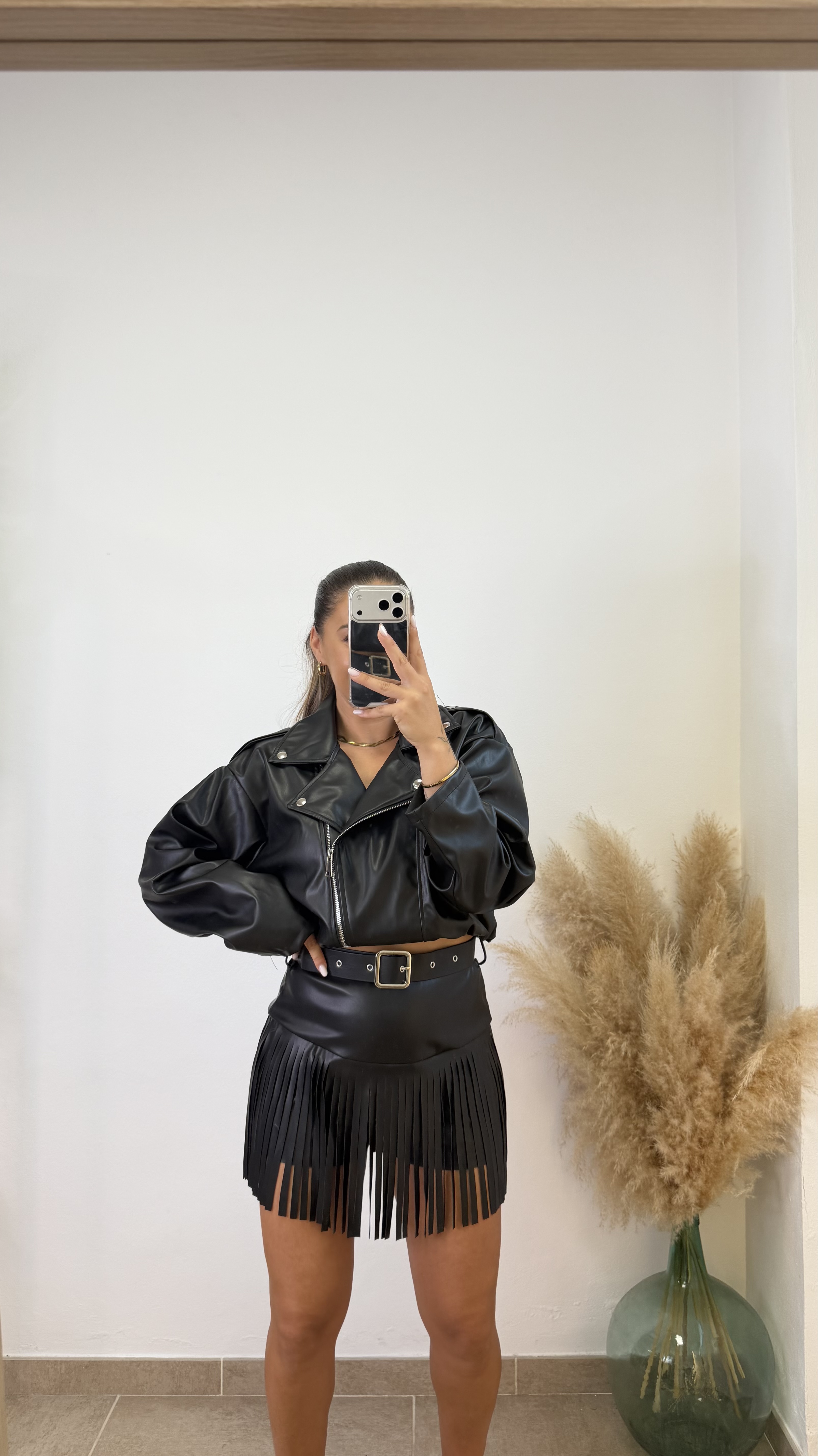 Chaqueta polipiel sheila I Negro - Imagen 4