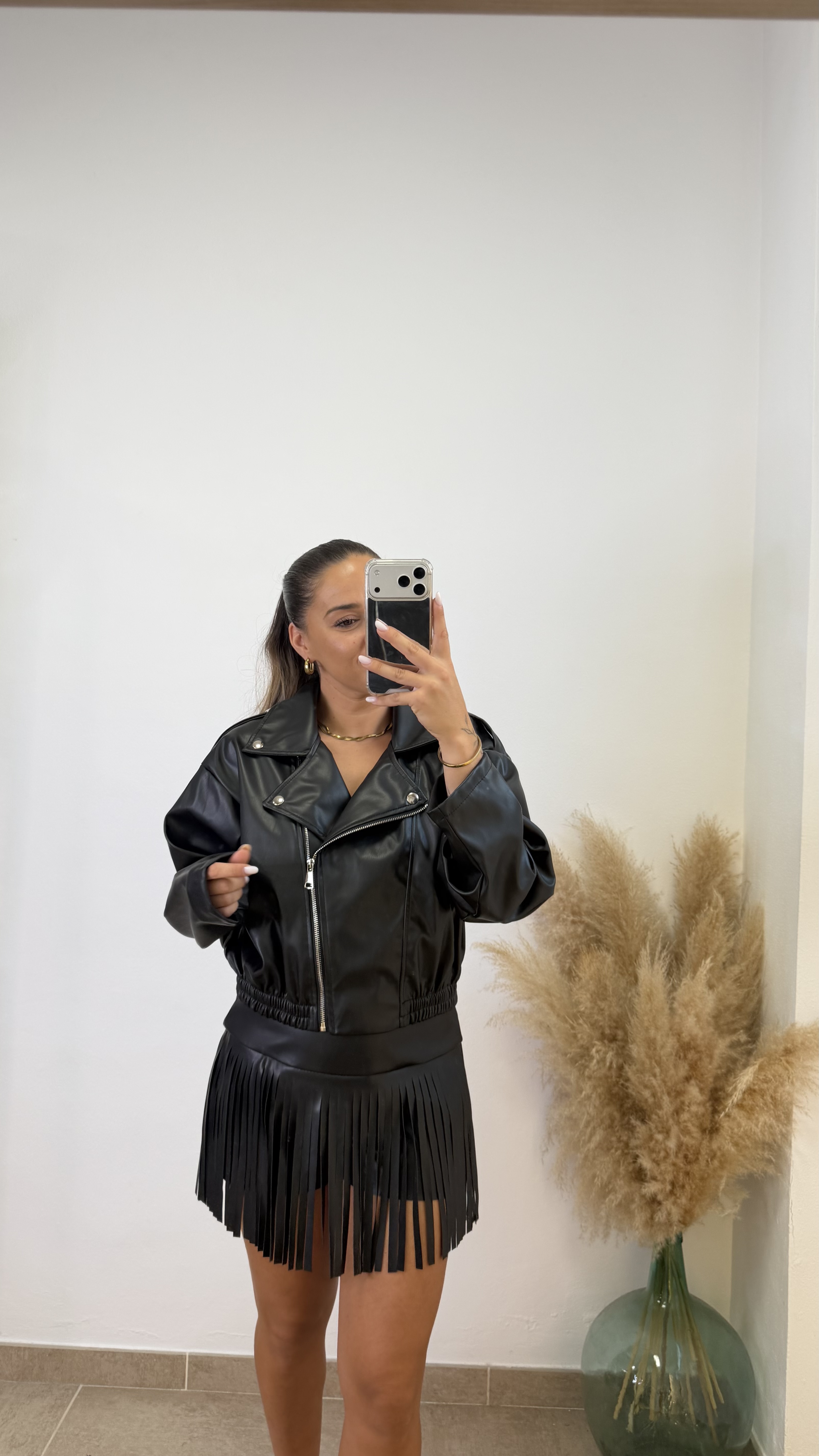 Chaqueta polipiel sheila I Negro - Imagen 2
