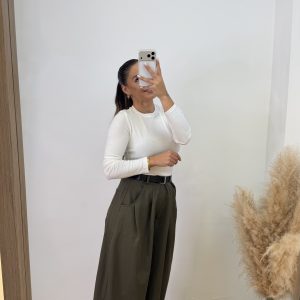 Pantalón palazo con cinturón - Imagen 8