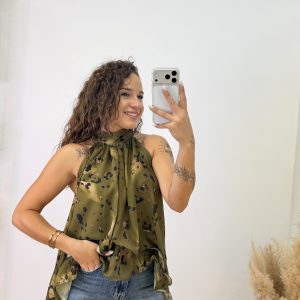 Camiseta gasa volante - Verde pistacho - Imagen 3