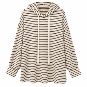 Alternative view of Sudadera rayas capucha