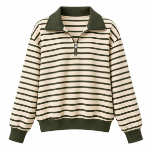 Sudadera rayas polo con cremallera - Imagen 4
