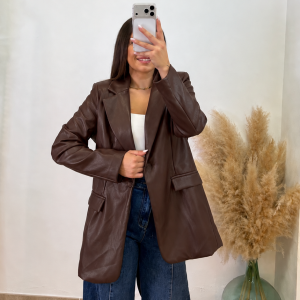 Blazer polipiel - Chocolate