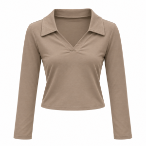 Top polo - Taupe
