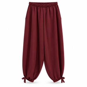 Pantalón globo nudo - Burdeos