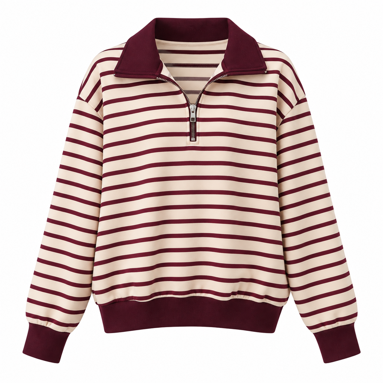 Sudadera rayas polo con cremallera - Imagen 2
