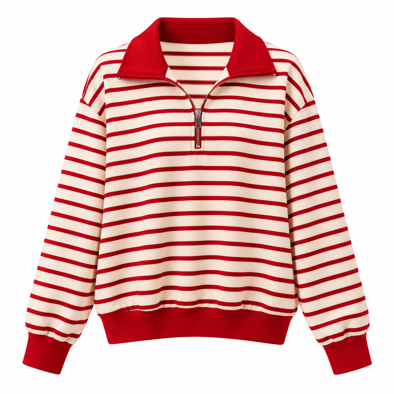 Sudadera rayas polo con cremallera - Imagen 5
