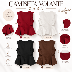 Camiseta volante zara